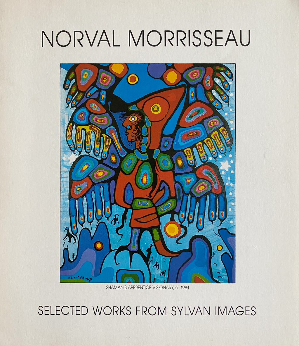 Catalogue cover for the inaugural Morrisseau exhibition at Ontario North Now gallery
