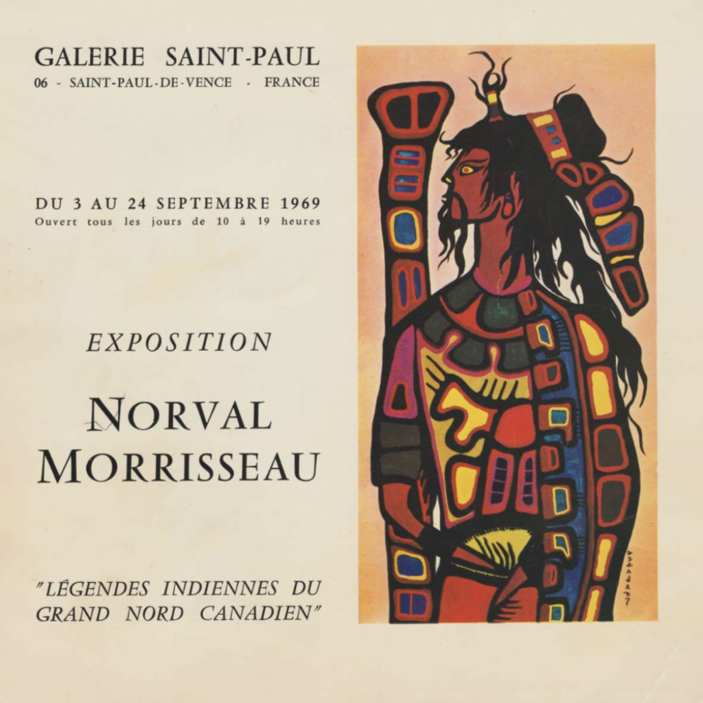 Couverture d'un catalogue d'exposition de Morrisseau présentant l'une de ses peintures