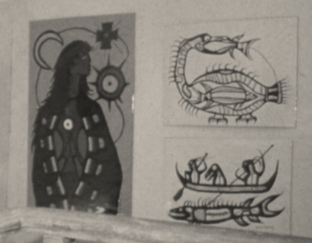 Stills from French television showing a Morrisseau exhibit