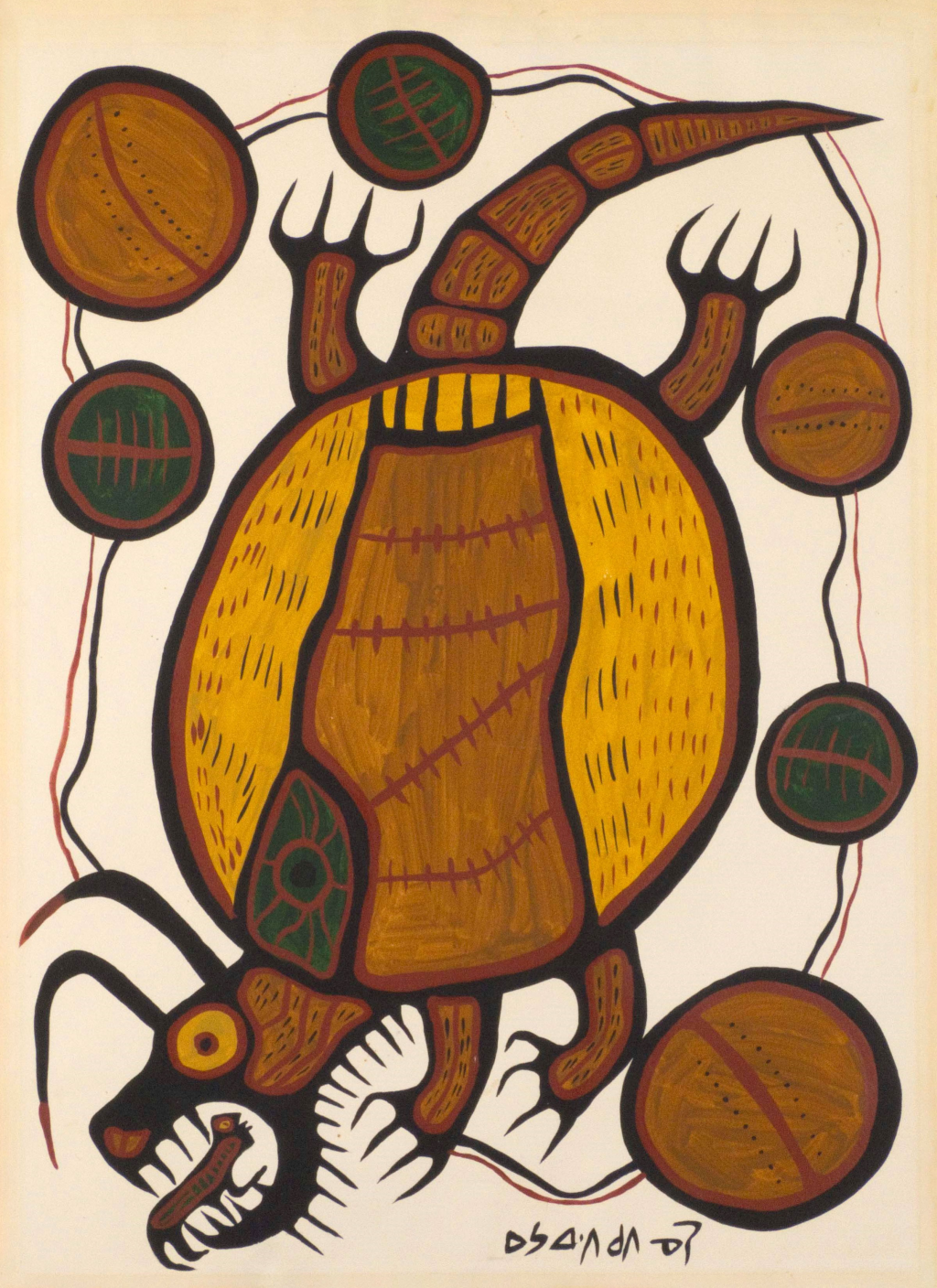Painting of a mythical turtle spirit