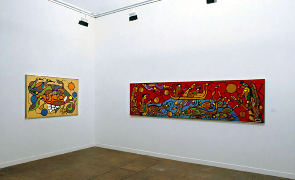 Photo of an installation view from the Magiciens de la Terre exhibition