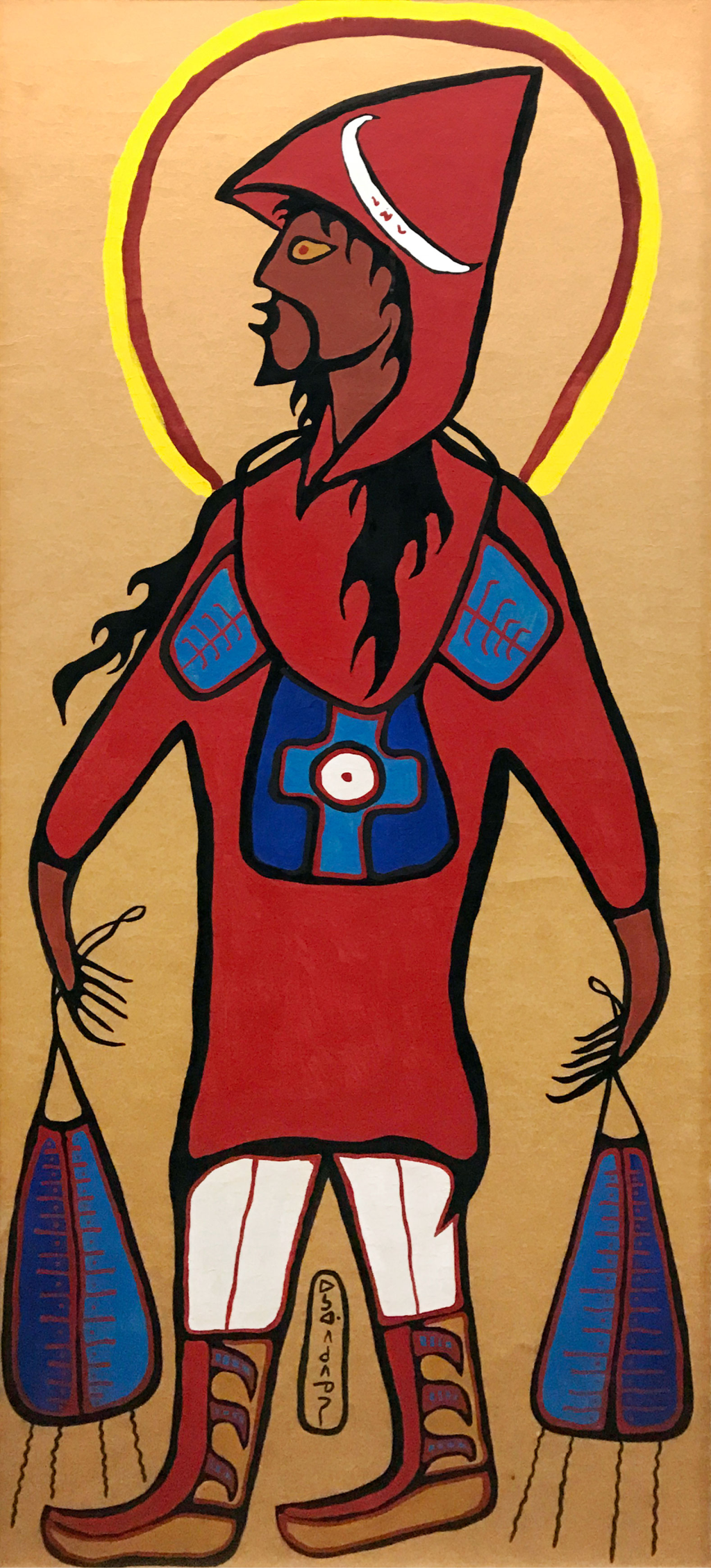 A portrait of Jesus Christ as part of the Ojibwe society