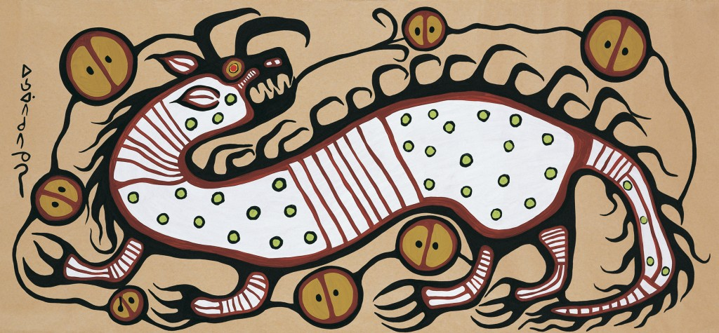 Painting depicting the sacred water god Michupichu