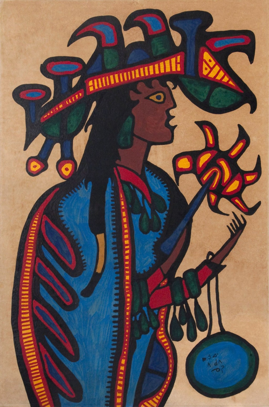 A portrait painting of an ancestral figure
