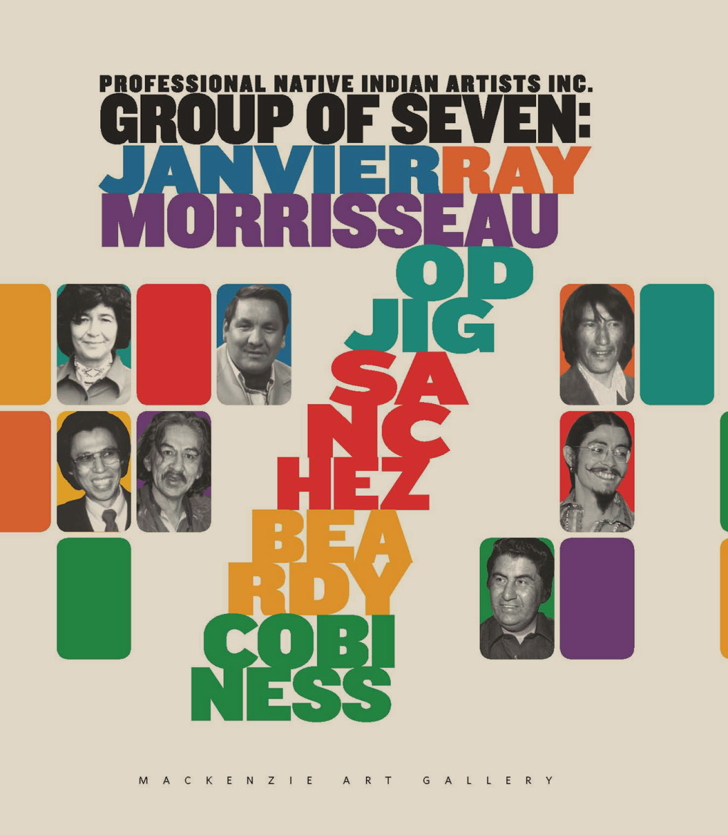 A biography cover showing pictures of Morrisseau and other indigenous artists